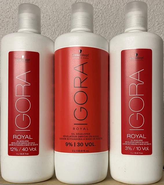 Schwarzkopf Igora Royal Huile Promoteur 1000ml Huile Révélateur Divers Nuances