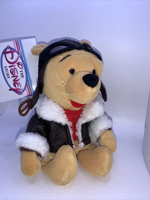 DISNEY STORE PILOT Aviator Winnie The Pooh Mini Bean Bag 8 Plush disney-store-pilot-aviator-winnie-the-pooh-mini-bean-bag-8-plush