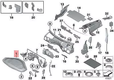 Original BMW F20 F20N F21 F21N Schallisolierung Frontklappe OEM 51487221993