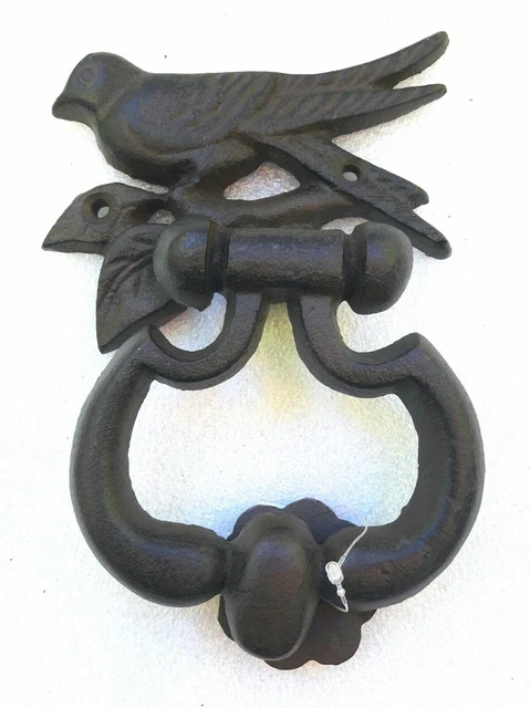 Heurtoir – Marteau De Porte- Oiseau  Ou Main En Fonte