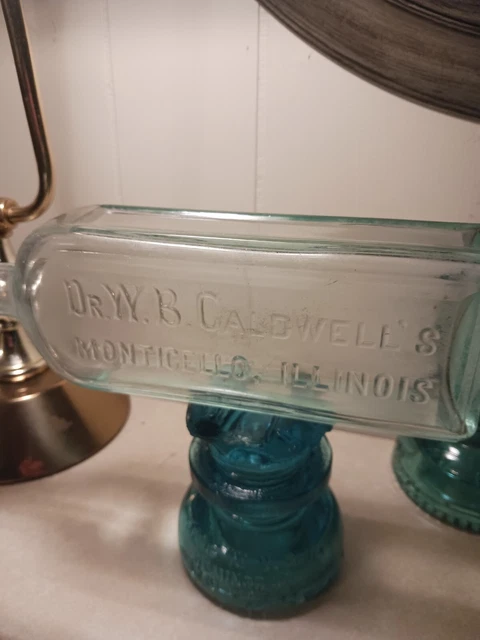 Old Dr. W.B. Caldwell's Medicine Bottle, Monticello Illinois .
