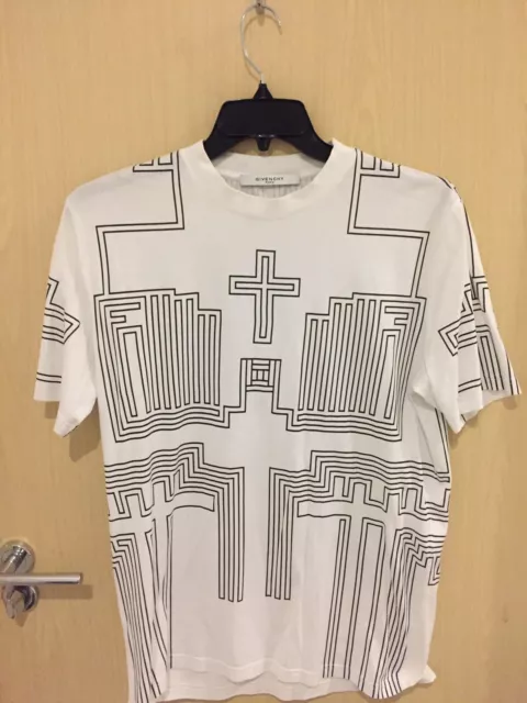 Givenchy Geometric Cross Print Rottweiler Shark Oversized T-shirt size S RRP 595