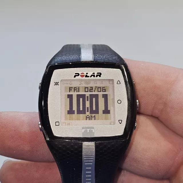 Polar FT7 Digital Watch Unisex Heart Rate Monitor Black Silver - NEEDS BATTERY