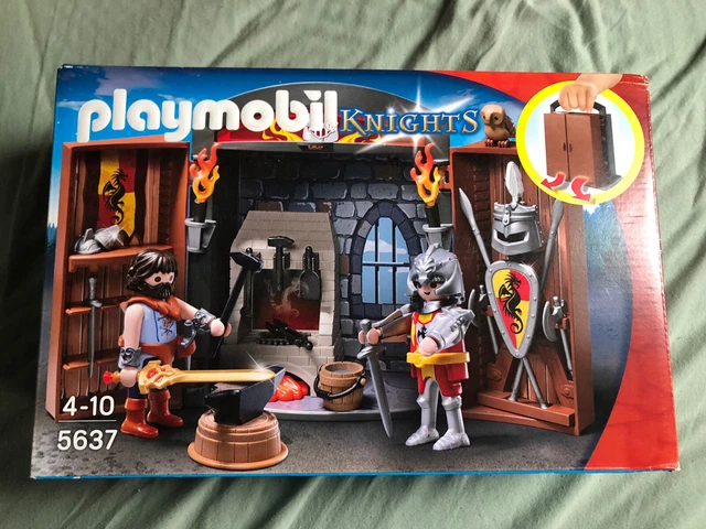 PLAYMOBIL Vintage Western 3430 : Maison Forge Forgeron Avec Personnages (1977)