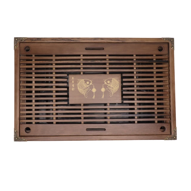 (Tipo) Vassoio da tè semplice casa Kemu piccolo tipo cassetto set da tè in legno