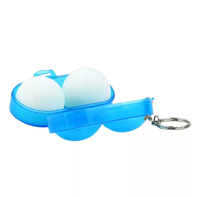 Plastic 2 Ping-pong Balls Storage Box Table Tennis Ball Case With Key Chain Ni