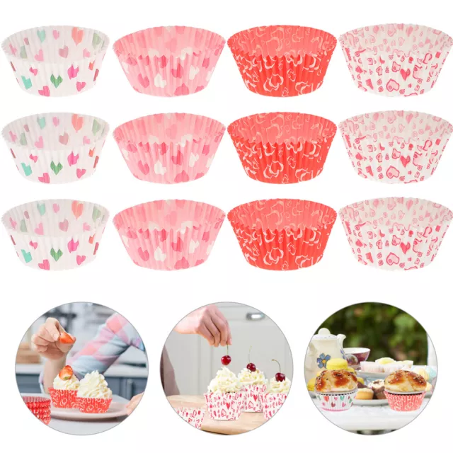 400 Muffin Cupcake Papierförmchen Backformen Hochzeit Valentinstag Dekor-LY