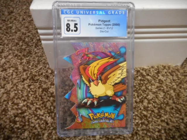 Pidgeot Topps Series 2 Die-Cut cgc 8.5 NM/MINT+ EV12 of 12 card psa Pokemon 2000