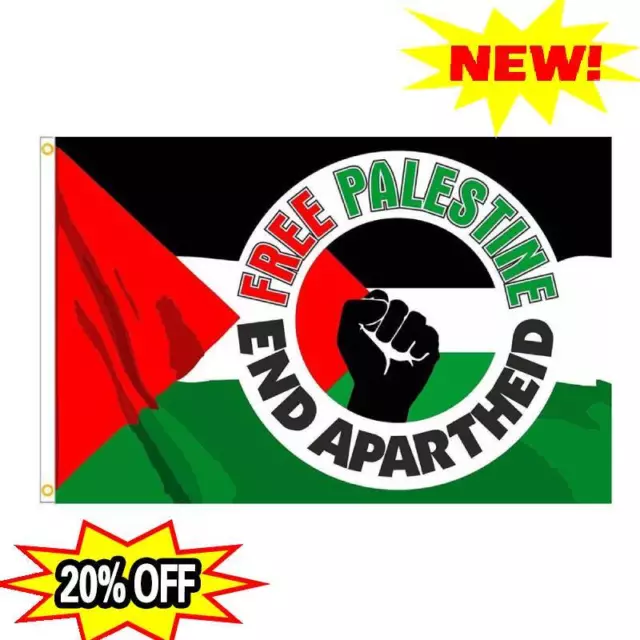 Palestine Flag Palestinian Middle East 5x3 FT Free Gaza Support Flag New-