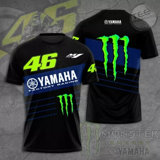 Personalized Valentino Rossi VR46 x Yamaha Racing MotoGP 3D Printed T-Shirt