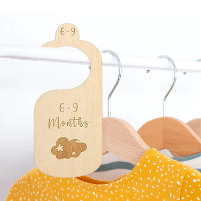7 Pieces Double Sided Baby Clothing Size Age Dividers Organizer Hanging Clothes