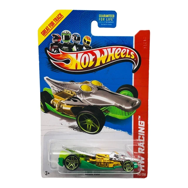 Hot Wheels CROC ROD Super Chromes #142/250 Silver/Gold Chrome and Green 2012 NEW