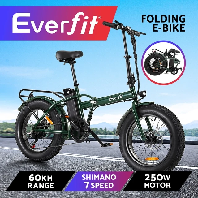 Everfit 20 Inch Folding Electric Bike Urban City Bicycle eBike Rechargeable