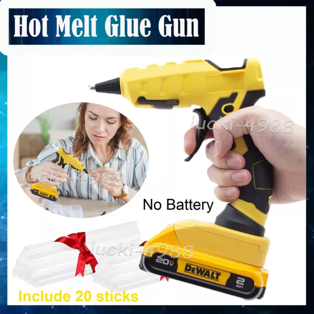 Hot Melt Glue Gun Cordless Heat Gun Kit For Dewalt 20v Max Battery w/10  Sticks