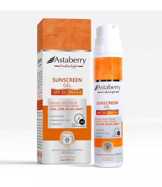 Astaberry Indulge Gel protector solar SPF 50 PA+++ | Protección de amplio...