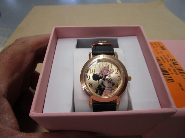New Old Stock Disney Minnie Mouse Ladies Quartz Watch Rose Gold Tone Super Cute New Old Stock Disney Minnie Mouse Ladies Quartz Watch Rose Gold Tone Super Cute
