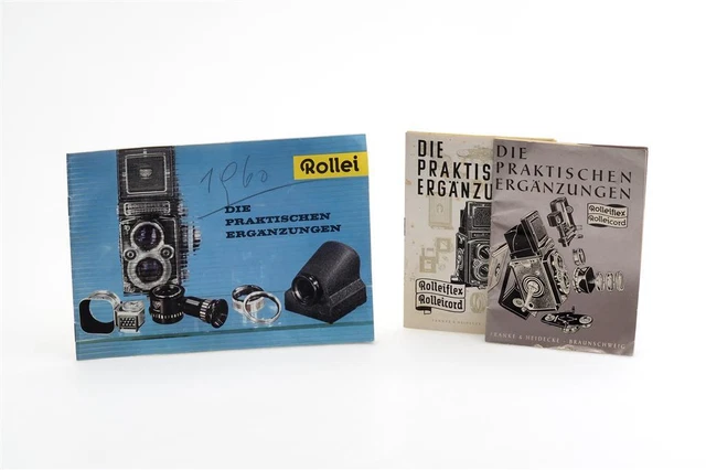 Rollei Rolleiflex Die Praktischen Ergänzungen, 3 Brochures (1685206050)