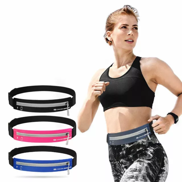 Running Waist Bag Waterproof Sports Belt Phone Holder Unisex Hidden Pouch Gym