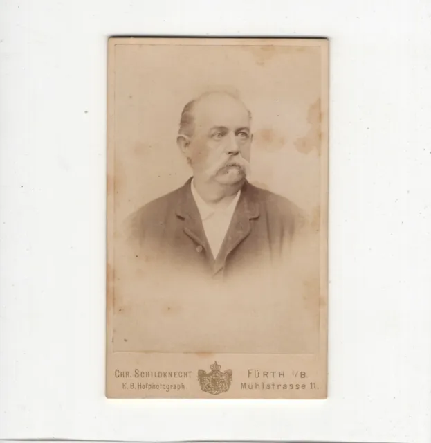 CDV Foto Herrenportrait - Fürth 1890er