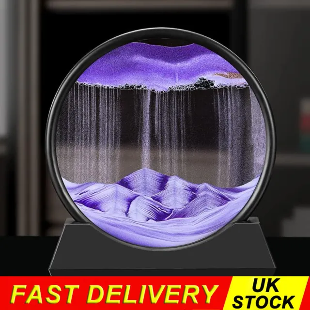 Large Moving Sand Art Picture Decor 3D Deep Sea Sandscape Liquid Motion Display