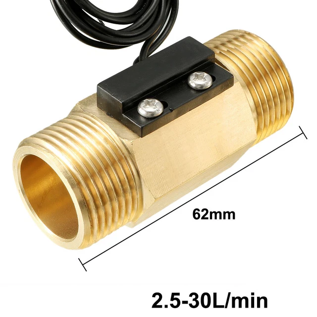HALL EFFECT LIQUID Water Flow Sensor Switch Flowmeter Meter 2.530L/min