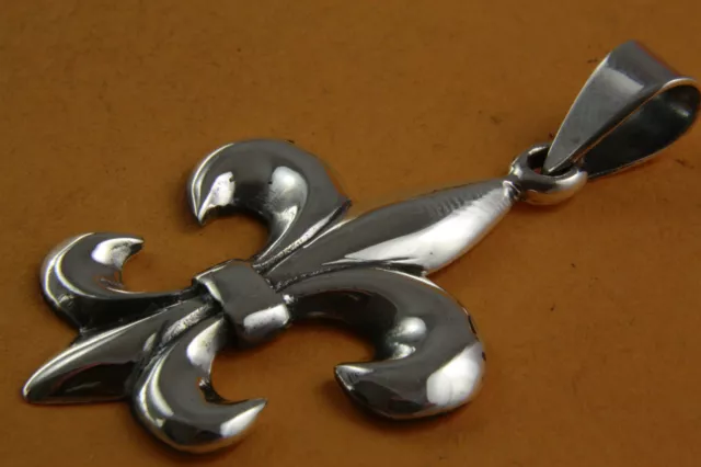 Ordre des Templiers Fleur de Lis Pendentif en Argent 925 Argent/460