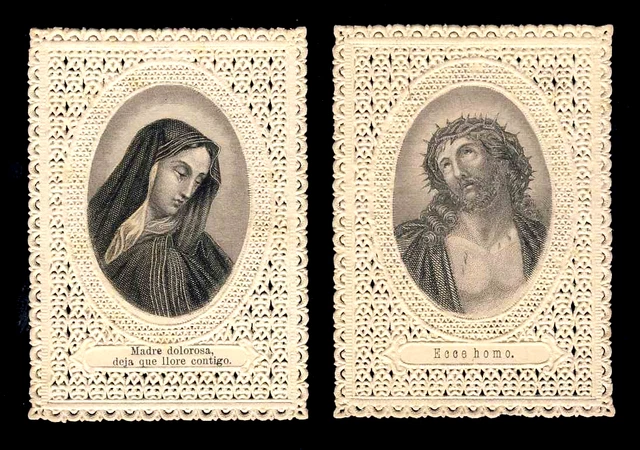 Lot De 11 Images Pieuses Anciennes – Canivets Et Gravures – France – Papier Carton
