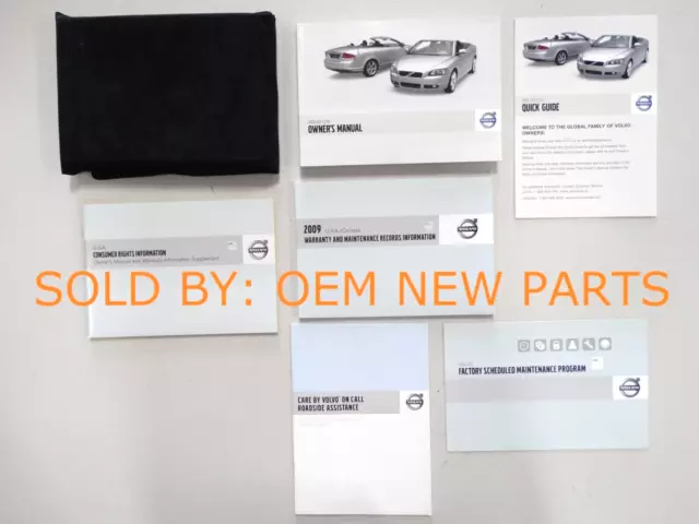 2009 VOLVO C70 C 70 T5 Convertible Owners Manual Set with Case Genuine OEM