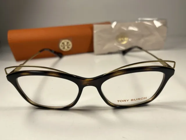 New! Tory Burch TY 4004 Eyeglasses 1519 Gloss Tortoise & Gold Frames 51/16 😎