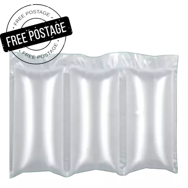 50 x PRE INFLATED AIR PILLOWS CUSHIONS VOID LOOSE FILL WHITE CLEAR 100mm x 200mm