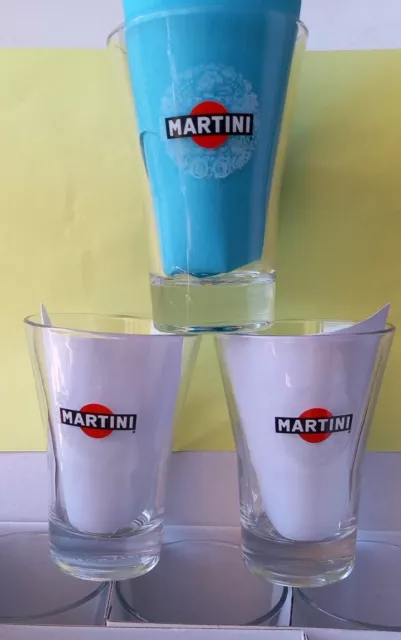 6 bicchieri da liquore cocktail pub bar PUBBLICITARI MARTINI Nuovi Esclusivi It