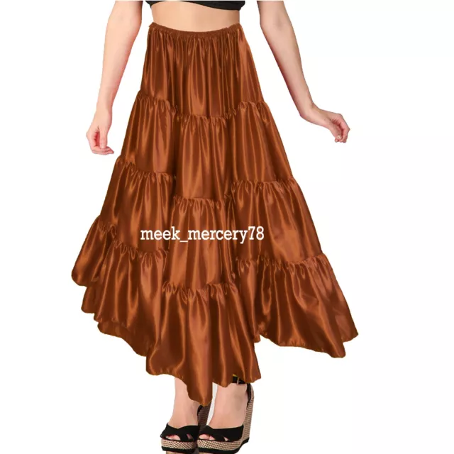 Spinning skirt Belly Dance Ankle length Golden 6 Yard Skirts Tribal dance S32