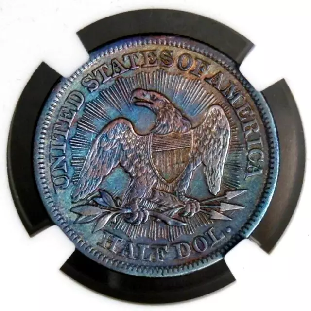 1853 Seated Liberty Half Dollar ◾ Arrows & Rays ◾ Dramatic Chroma ◾ Xf (Details)
