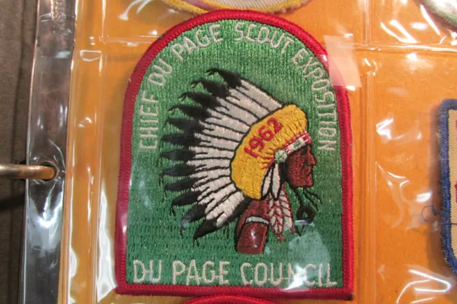 old 1962 DU PAGE COUNCIL  Chief Du Page Scout Expo Boy Scout Patch IL Illinois