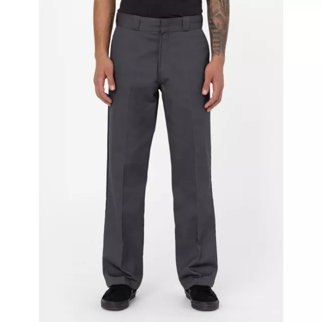 Dickies 874 Original Encajar Trabajo Jadear Carbón Gris Pantalones de A