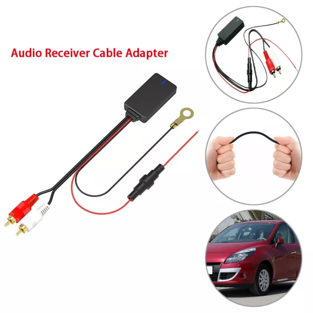 12V Audio Stereo 2 RCA Schnittstellenkabel Adapter Bluetooth AUX Empfängermodul