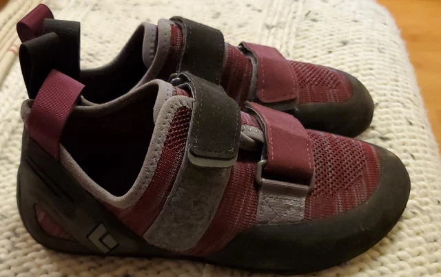 Black Diamond Shoes Womens 6.5 Momentum Climbing Bouldering Black Purple