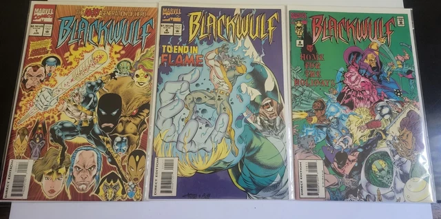 Blackwulf Lot of 3, #1, 4, and 8.  Marvel Comics (1994) VF 1st Print Comic Books