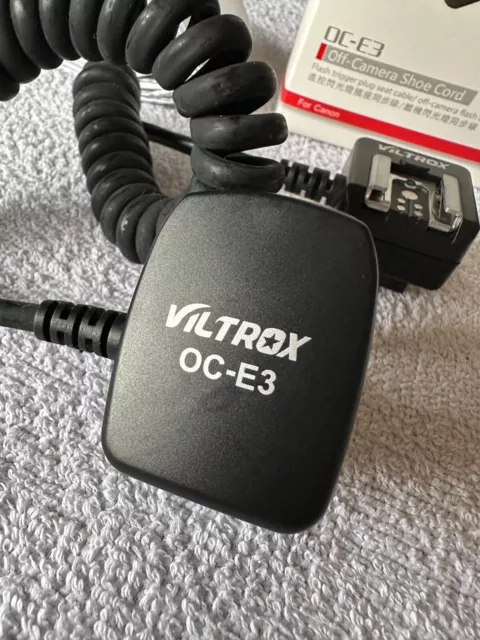 Viltrox OC-E3 Off-Camera Show Cord For Canon Camera Flash NEW w/ box / manual 2