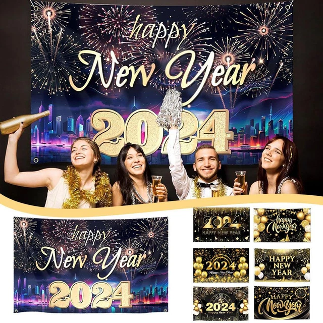 MERRY CHRISTMAS HAPPY New Year 2024 Backdrop Banner Photography Home