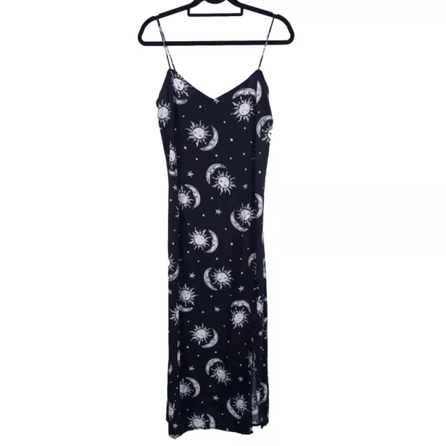 MOTEL ROCKS BATIS Maxi Dress Black White Sun Moon Star Size XS UK 6 8 Celestial 19.99 PicClick UK