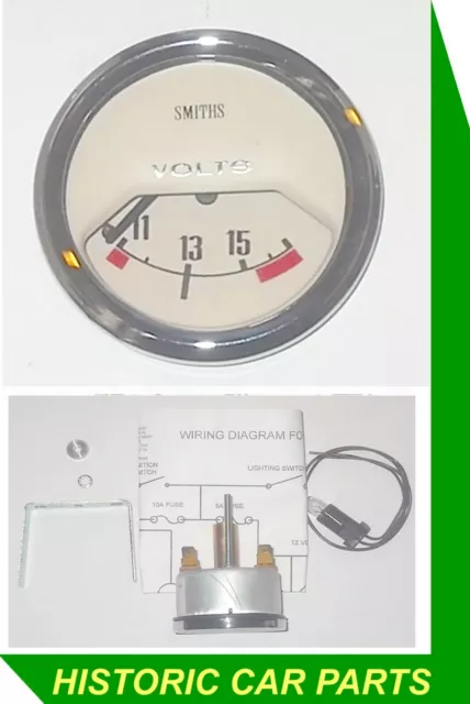 SMITHS VOLTMETER/BATTERY CONDITION MAGNOLIA faced Classic Gauge