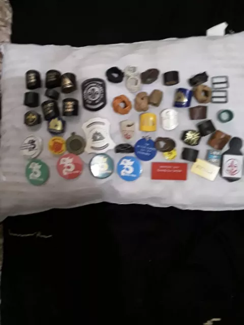 Large Collection  Of Old Boy Scout Woggles, Toggles, Badges And A Medal