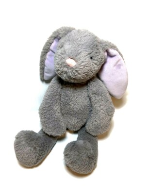stuffed gray bunny