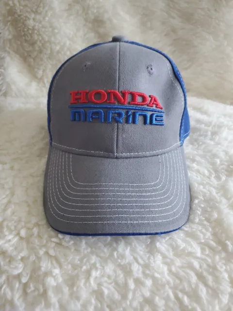 Honda Marine SnapBack Mens Hat Blue Gray Red Baseball Cap NEW NWOT