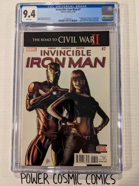 Invincible Iron Man #7 (Marvel Oct 2016) CGC 9.4 1st Print  1st Cameo App Riri