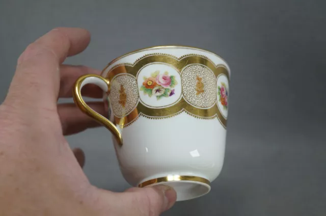 Brown Westhead Moore Pink Rose Floral & Gold Richelieu Shape Tea Cup & Saucer B 3