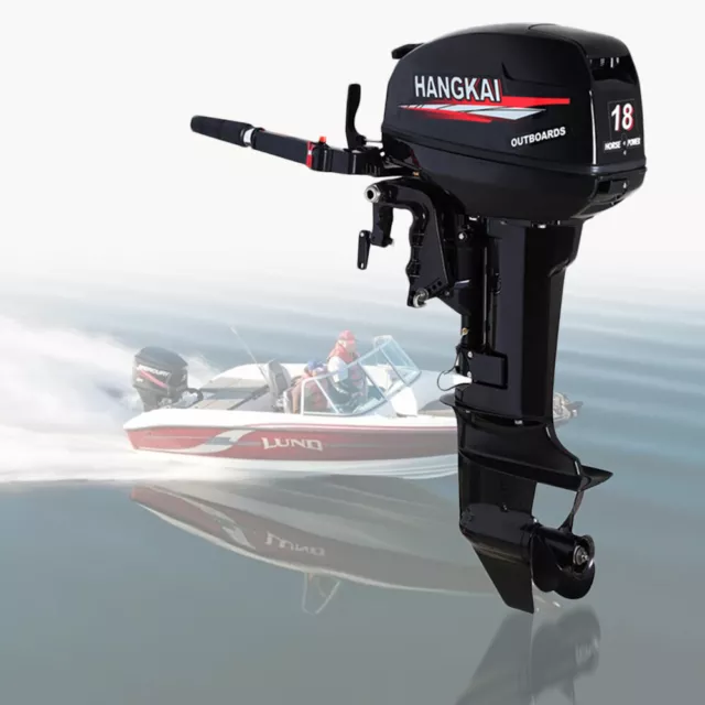 HANGKAI 246CC Heavy Duty Outboard Motor 18 HP 2 Stroke Boat Engine Manual start