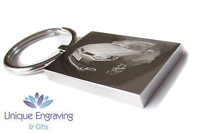 Personalised Photo Engraved Rectangle Keyring Keychain - Dad / Fathers Day Gift! 3