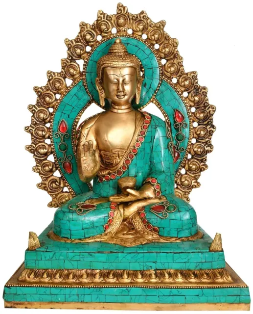 MULTI STORE ENTERPRISES Lord Buddha Preaching His Dharma Tibetan Buddhist Brass